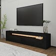 HABITAT ET JARDIN - Meuble TV en bois "Bati" - 150 x 36 x 46 cm - Noir - vignette