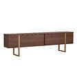 HABITAT ET JARDIN - Meuble TV en bois "Onera" - 180 x 30 x 50 cm - Noyer / Or - vignette