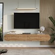 HABITAT ET JARDIN - Meuble TV en bois "LUM1" - 180 x 31 x 29 cm - Marron - vignette