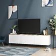 HABITAT ET JARDIN - Meuble TV en bois "Neon" - 160 x 32 x 35 cm - Chêne blanc - vignette