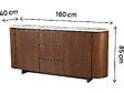 HABITAT ET JARDIN - Buffet en bois avec plateau en céramique "Stonea" - 180 x 40 x 85 cm - Marron - vignette