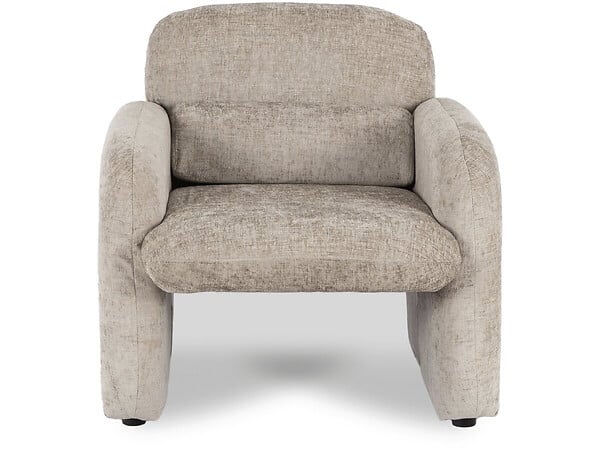 HABITAT ET JARDIN - Fauteuil lounge en tissu chiné "Cozmo" - 78 x 79 x 77 cm - Beige - large