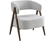 HABITAT ET JARDIN - Fauteuil avec structure imitation bois "Astra" - Gris clair - vignette