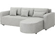 HABITAT ET JARDIN - Canapé d'angle convertible et reversible en tissu "Charles" - 3 places - Gris - vignette