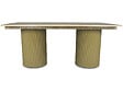 HABITAT ET JARDIN - Table à manger ovale en bois "Zénith" - 180 cm - 8 places - Beige - vignette