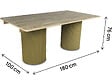 HABITAT ET JARDIN - Table à manger ovale en bois "Zénith" - 180 cm - 8 places - Beige - vignette