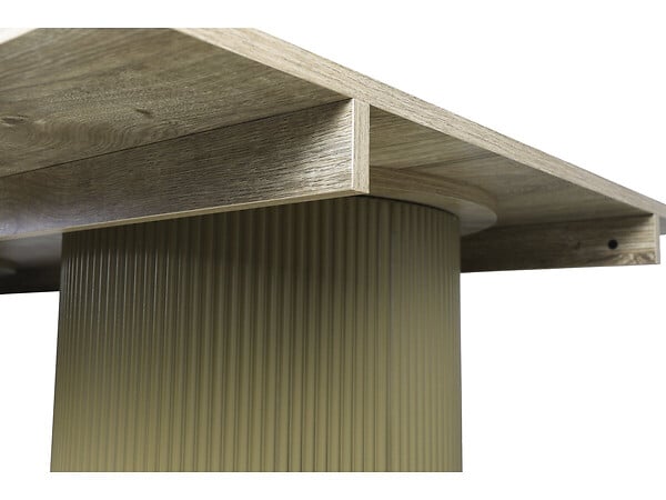 HABITAT ET JARDIN - Table à manger ovale en bois "Zénith" - 180 cm - 8 places - Beige - large