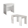 HABITAT ET JARDIN - Table repas extensible en bois "Nivo" - 80 x 44 x 76 cm - Blanc - vignette