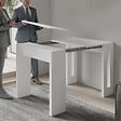 HABITAT ET JARDIN - Table repas extensible en bois "Nivo" - 80 x 44 x 76 cm - Blanc - vignette