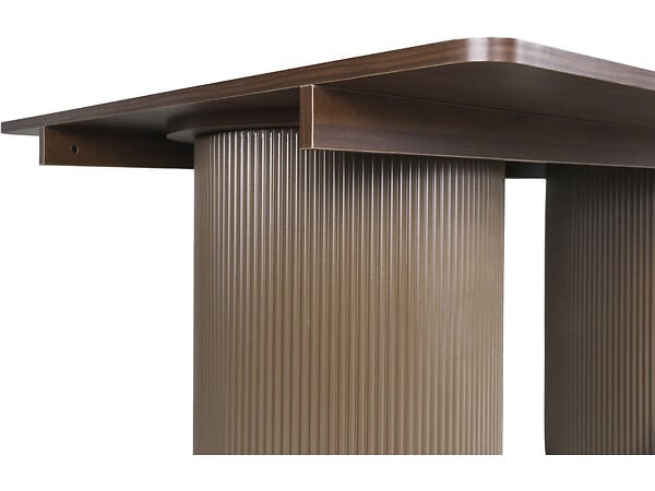 HABITAT ET JARDIN - Table à manger ovale en bois "Zénith" - 180 cm - 8 places - Marron - large