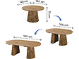 HABITAT ET JARDIN - Table à manger extensible en bois "Sylva" - 120/200 cm - 4 à 8 places - Marron - vignette