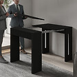 HABITAT ET JARDIN - Table repas extensible en bois "Nivo" - 80 x 44 x 76 cm - Noir - vignette