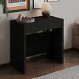 HABITAT ET JARDIN - Table repas extensible en bois "Nivo" - 80 x 44 x 76 cm - Noir - vignette