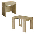 HABITAT ET JARDIN - Table repas extensible en bois "Nivo" - 80 x 44 x 76 cm - Beige - vignette