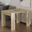 HABITAT ET JARDIN - Table repas extensible en bois "Nivo" - 80 x 44 x 76 cm - Beige - vignette