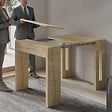 HABITAT ET JARDIN - Table repas extensible en bois "Nivo" - 80 x 44 x 76 cm - Beige - vignette