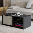 HABITAT ET JARDIN - Set de table basse en bois "Gord" - 90 x 45 x 44.1 cm - Anthracite - vignette