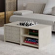 HABITAT ET JARDIN - Table basse en bois "Gord" - 90 x 45 x 44 cm - Travertin - vignette