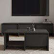 HABITAT ET JARDIN - Table basse en bois "Laris" - 90 x 45 x 35 cm - Gris anthracite - vignette