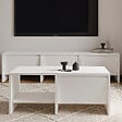 HABITAT ET JARDIN - Table basse en bois "Laris" - 90 x 45 x 35 cm - Blanc - vignette
