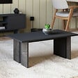 HABITAT ET JARDIN - Table basse en bois "Ravello" - 90 x 50 x 40 cm - Gris anthracite marbré - vignette