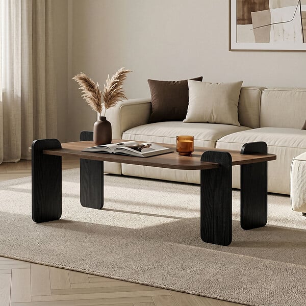 HABITAT ET JARDIN - Table basse en bois "Renard" - 120 x 60 x 35 cm - Marron - large