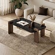 HABITAT ET JARDIN - Table basse en bois "Renard" - 120 x 60 x 35 cm - Noir - vignette