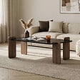 HABITAT ET JARDIN - Table basse en bois "Renard" - 120 x 60 x 35 cm - Noir - vignette