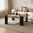HABITAT ET JARDIN - Table basse en bois "Marais" - 90 x 90 x 35 cm - Marron - vignette