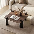 HABITAT ET JARDIN - Table basse en bois "Marais" - 90 x 90 x 35 cm - Marron - vignette