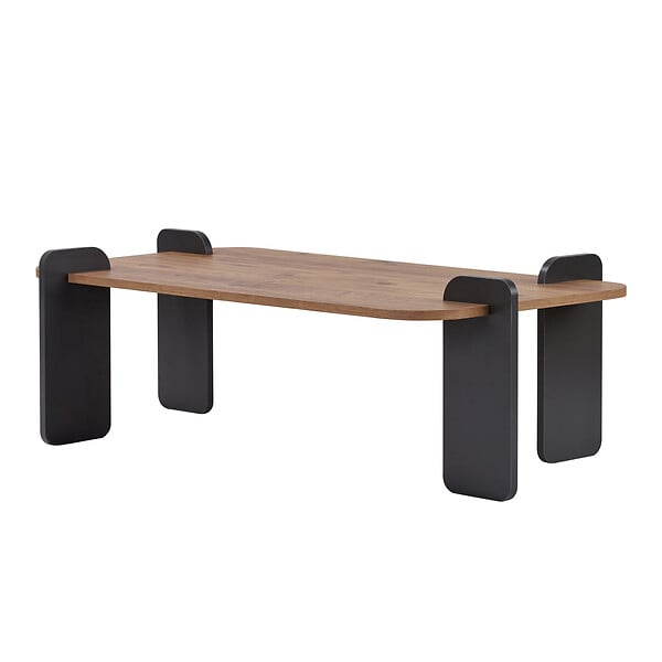 HABITAT ET JARDIN - Table basse en bois "Renard" - 120 x 60 x 35 cm - Marron clair - large