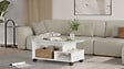 HABITAT ET JARDIN - Table basse en bois "MIN9" - 90 x 51 x 42 cm - Blanc - vignette