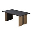 HABITAT ET JARDIN - Table basse en bois "Ravello" - 90 x 50 x 40 cm - Gris anthracite - vignette
