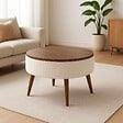 HABITAT ET JARDIN - Table basse "Noya Round" - 60 x 60 x 44 cm - Blanc - vignette