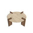 HABITAT ET JARDIN - Table basse en bois "Avoure" - 90 x 90 x 35 cm - Travertin - vignette