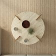 HABITAT ET JARDIN - Table basse en bois "Avoure" - 90 x 90 x 35 cm - Travertin - vignette