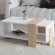 HABITAT ET JARDIN - Table basse en bois "Meleni" - 90 x 49 x 40 cm - Blanc - vignette