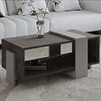 HABITAT ET JARDIN - Table basse en bois "Meleni" - 90 x 49 x 40 cm - Gris - vignette