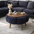 HABITAT ET JARDIN - Table basse en bois "Papatya 60" - 60 x 60 x 44 cm - Gris anthracite - vignette