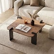 HABITAT ET JARDIN - Table basse en bois "Marais" - 90 x 90 x 35 cm - Marron clair - vignette