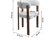 HABITAT ET JARDIN - Lot de 2 chaises de salle à manger avec accoudoirs "Opale" - Gris clair - vignette