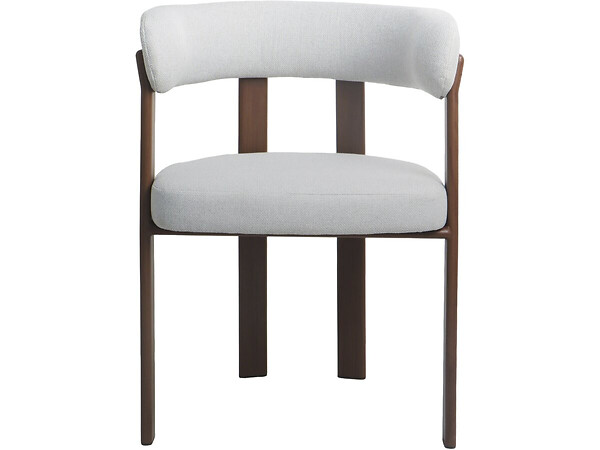 HABITAT ET JARDIN - Lot de 2 chaises de salle à manger avec accoudoirs "Opale" - Gris clair - large