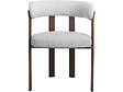 HABITAT ET JARDIN - Lot de 2 chaises de salle à manger avec accoudoirs "Opale" - Gris clair - vignette