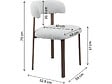 HABITAT ET JARDIN - Lot de 2 chaises de salle à manger imitation bois "Aurea" - Gris clair - vignette