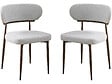 HABITAT ET JARDIN - Lot de 2 chaises de salle à manger imitation bois "Elora" - Gris clair - vignette