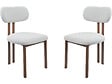 HABITAT ET JARDIN - Lot de 2 chaises de salle à manger imitation bois "Veralia" - Gris clair - vignette