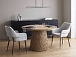 HABITAT ET JARDIN - Lot de 2 chaises de salle à manger avec accoudoirs "Jade" - Gris clair - vignette