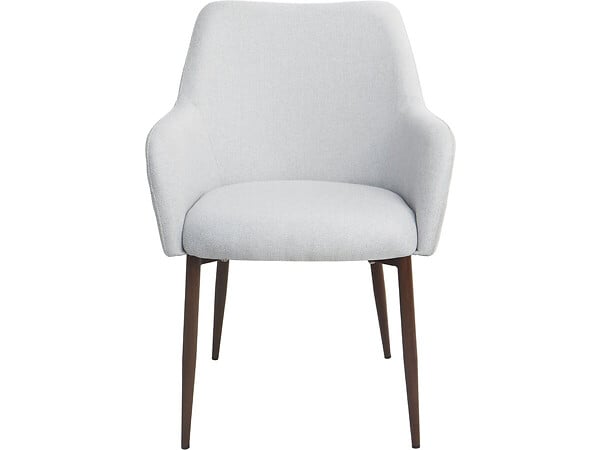 HABITAT ET JARDIN - Lot de 2 chaises de salle à manger avec accoudoirs "Jade" - Gris clair - large