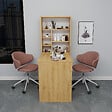 HABITAT ET JARDIN - Table de maquillage en bois "Sedir" - 90 x 59 x 74 cm - Beige - vignette
