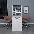 HABITAT ET JARDIN - Table de maquillage en bois "Sedir" - 90 x 59 x 74 cm - Blanc - vignette